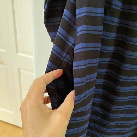 Universal Standard Rhine Crew Neck Color Block Cuff Striped Dress  4 NWT - Picture 8 of 13